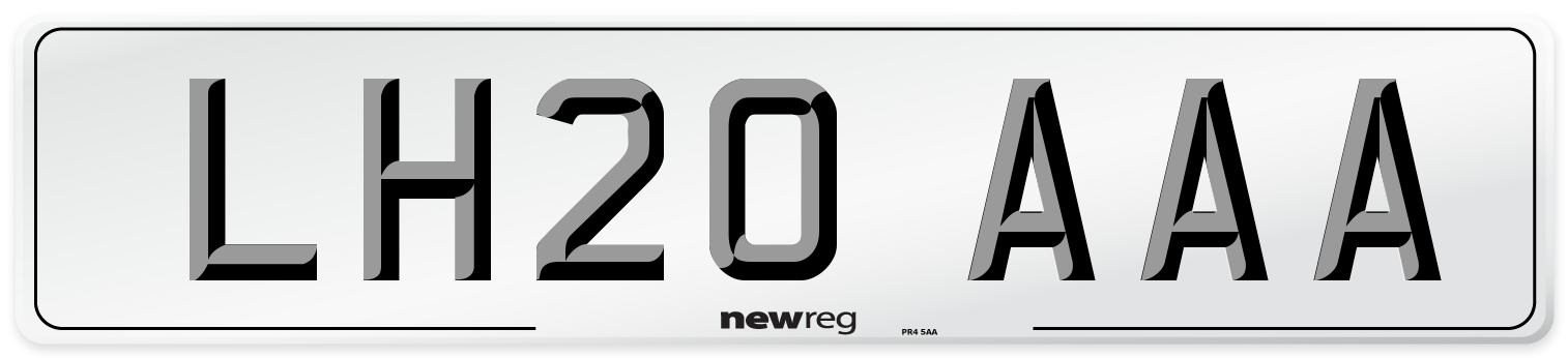 LH20 AAA Number Plate from New Reg